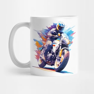 Motorcycle In Watercolor Style - Ai Art Mug